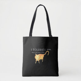 Bolso De Tela Gato Naranja Apático Tolerante