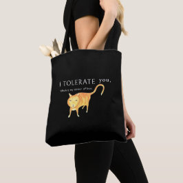 Bolso De Tela Gato Naranja Apático Tolerante