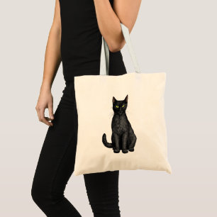 Bolso De Tela Gato negro