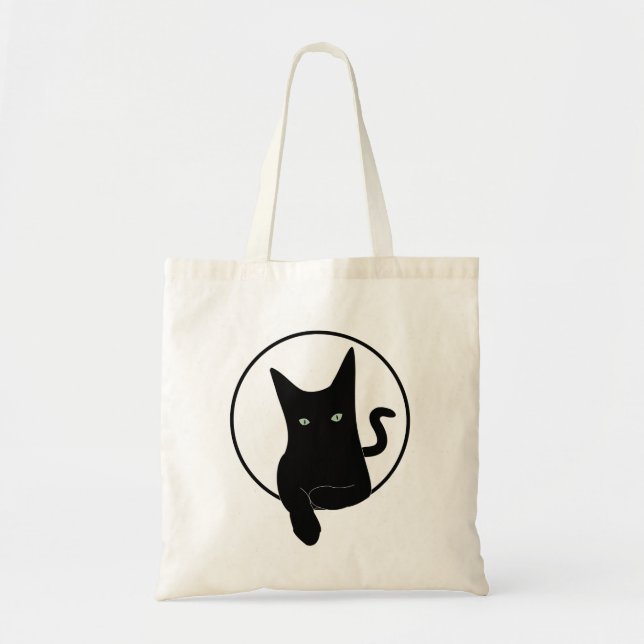 Bolso De Tela Gato negro (Frente)