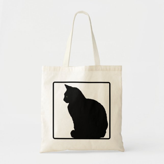 Bolso De Tela Gato negro (Frente)