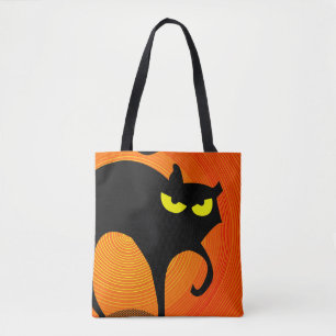 Bolso De Tela Gato Negro