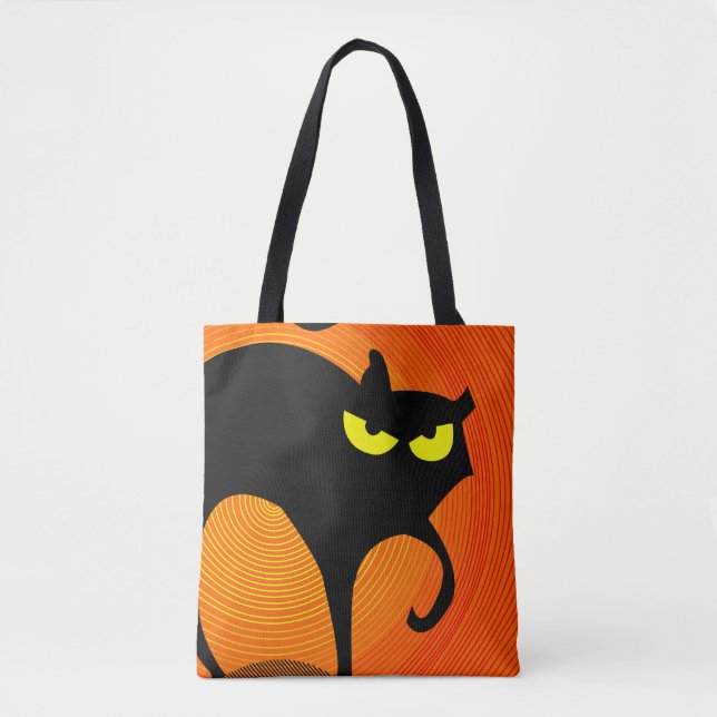 Bolso De Tela Gato Negro (Anverso)