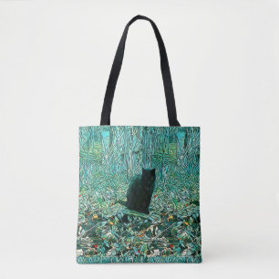 Bolso De Tela Gato negro