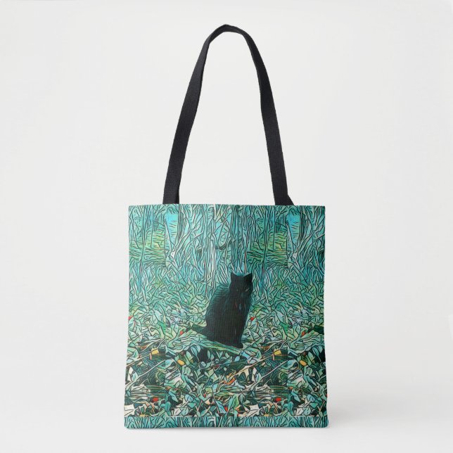 Bolso De Tela Gato negro (Anverso)