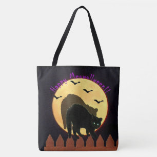 Bolso De Tela Gato negro