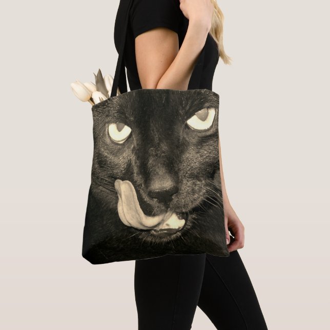 Bolso De Tela Gato negro (Detalle)