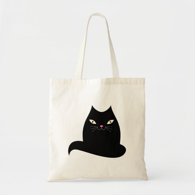 Bolso De Tela Gato negro (Frente)