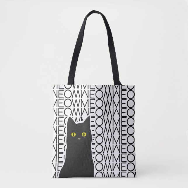 Bolso De Tela Gato negro (Anverso)