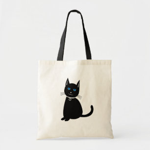 Bolso De Tela Gato negro