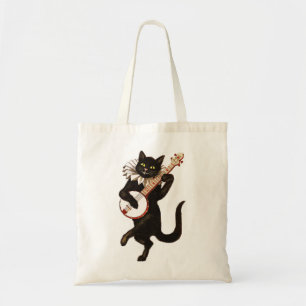 Bolso De Tela Gato negro bailarín