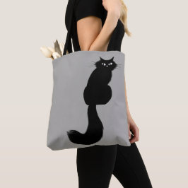 Bolso De Tela Gato negro de larga duración | Guay Kitty Side Eye