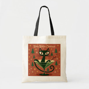 Bolso De Tela Gato Negro de mediados de siglo Feliz Martini Navi