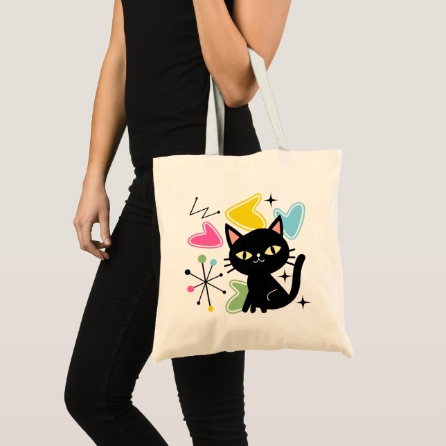 Bolso De Tela Gato negro de Mid Century (Anverso (producto))