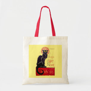 Bolso De Tela Gato negro de Nouveau del arte francés de Tournee