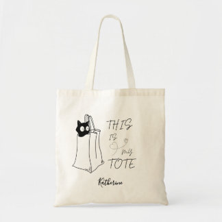 Bolso De Tela Gato negro "Este es mi Tote" gracioso