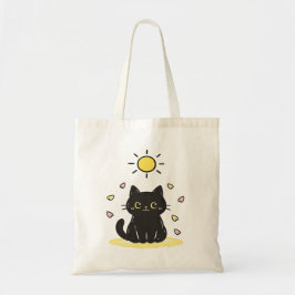 Bolso De Tela Gato negro feliz Sunshine