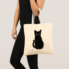 Bolso De Tela Gato negro, gatito lindo, diversión espumocrática
