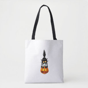 Bolso De Tela Gato Negro Halloween Calabaza Vestido Mujeres Homb