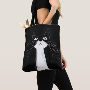 Bolso De Tela Gato negro lindo divertido