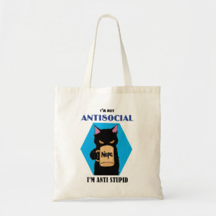 Bolso De Tela Gato negro lindo tomando café Tote Bag