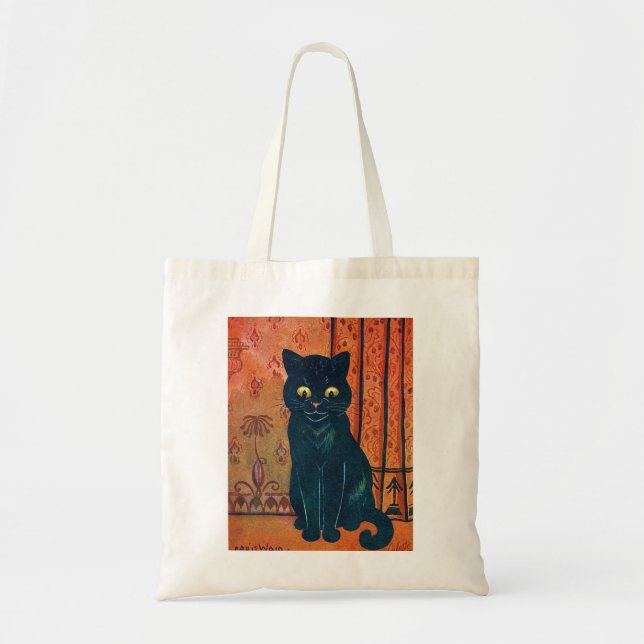Bolso De Tela Gato negro, Louis Wain (Frente)