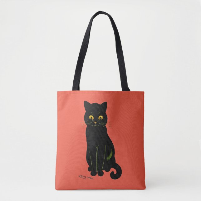 Bolso De Tela Gato negro, Louis Wain (Anverso)