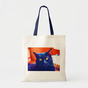 Bolso De Tela Gato negro Lucky Feline Cat Art