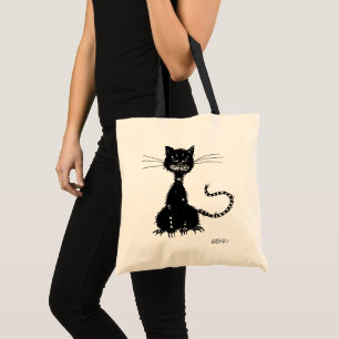 Bolso De Tela Gato negro malvado Gótico Kitty Lover