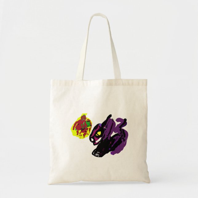 Bolso De Tela Gato negro sí otoño (Frente)