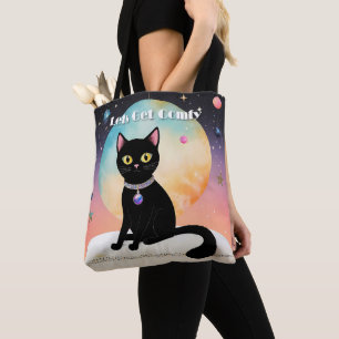 Bolso De Tela Gato Negro - Vamos a estar cómodos