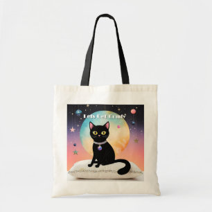 Bolso De Tela Gato Negro - Vamos a estar cómodos