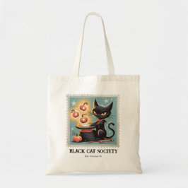 Bolso De Tela Gato negro vintage de Halloween