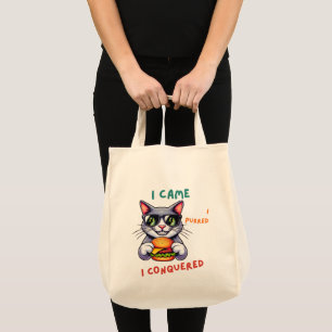 Bolso De Tela Gato nerd de Guay con hamburguesa de tomates para 