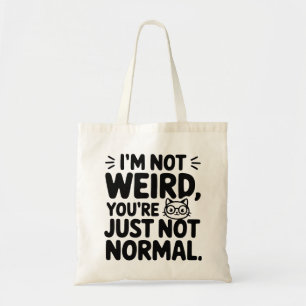 Bolso De Tela Gato, no soy raro, eres normal