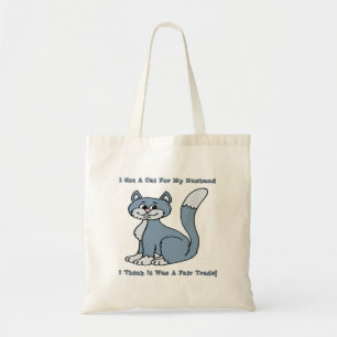Bolso De Tela Gato para mi marido