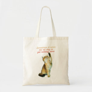 Bolso De Tela Gato perezoso amante gracioso gato