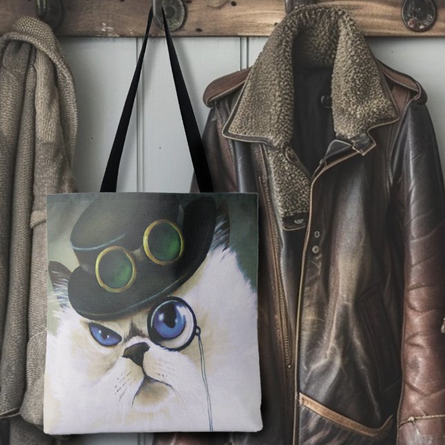 Bolso De Tela Gato persa de Steampunk (Subido por el creador)