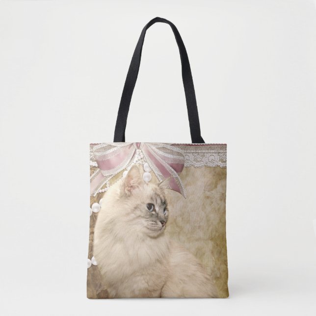 Bolso De Tela Gato persa Himalayan elegante (Anverso)