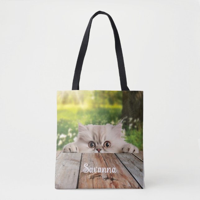 Bolso De Tela Gato persa lindo (Anverso)