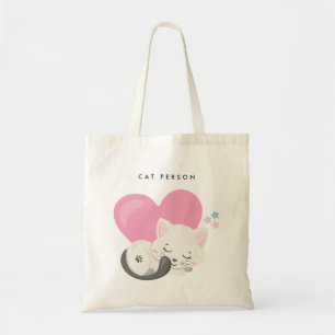Bolso De Tela Gato Persona Texto Corto Gato Gato Gatito Dormido