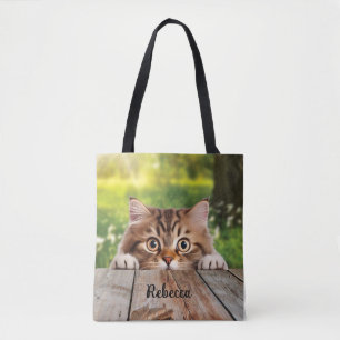 Bolso De Tela Gato picado siberiano