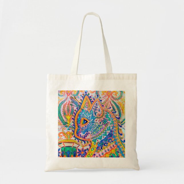 Bolso De Tela Gato psicodélico, Louis Wain (Frente)