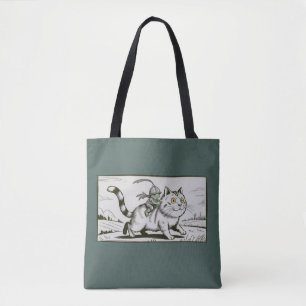 Bolso De Tela Gato Rana Divertido Meme Medieval Vintage 