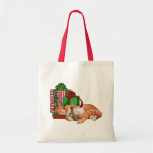 Bolso De Tela Gato, ratón y regalos de Navidad lindos