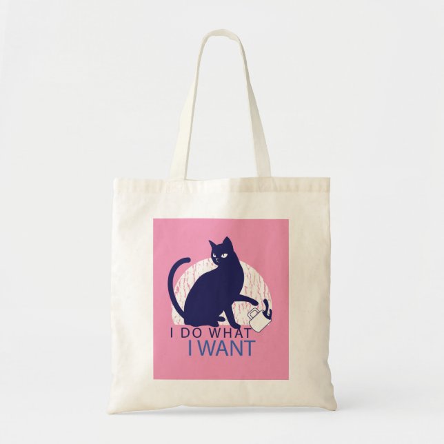 Bolso De Tela Gato rebelde (Frente)