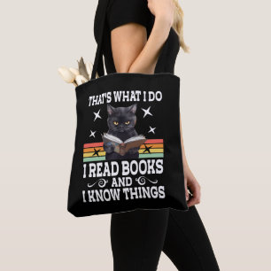 Bolso De Tela Gato retro Libros El Lector Regalo de Lectura de H