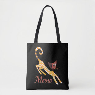 Bolso De Tela Gato rojo divertido