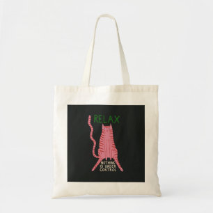 Bolso De Tela Gato Rosa Relájate Nada Está Bajo Control