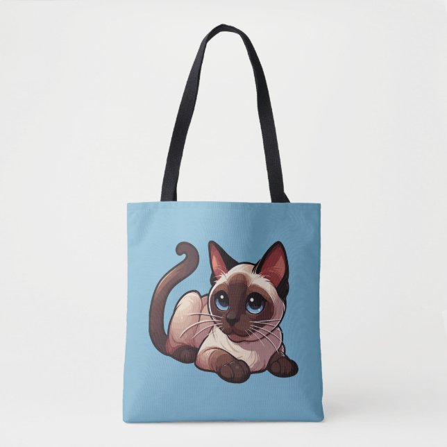 Bolso De Tela gato siamés (Anverso)